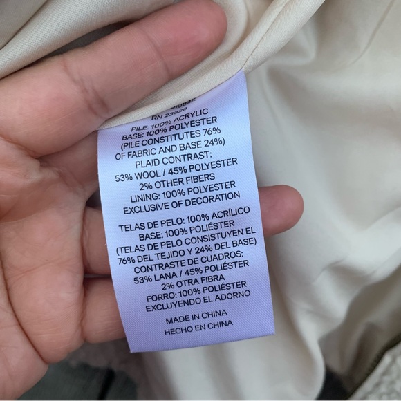 PENDLETON Jacket Women’s Size Small Beige Wool Sherpa Teddy 90's Fuzzy Full Zip - Picture 16 of 16